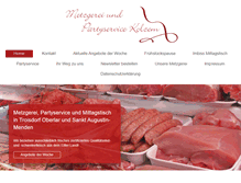 Tablet Screenshot of metzgerei-partyservice-kolzem.de